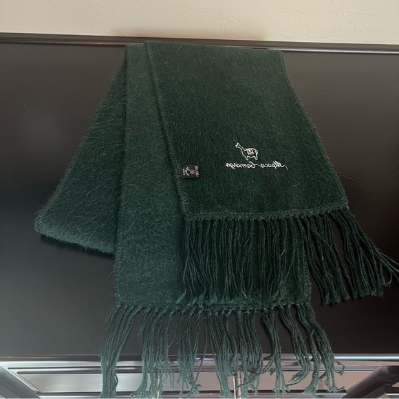Camargo Alpaca Scarf with Alpaca Stitched Logo, dark green, unisex, 66.5”x 9” - Picture 12 of 13